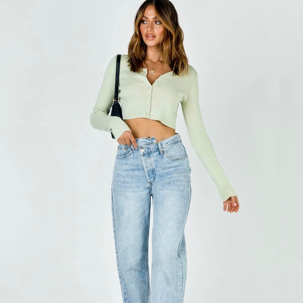 Princess Polly THE MICHAEL TOP green cardigan - Picture 2 of 7